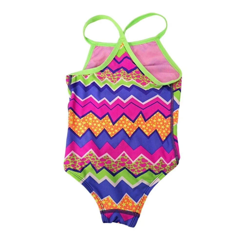 TYR Swirl Pool Diamondfit 1-pc Girls Swimsuit DGSW7YH Size Small (6/6X)